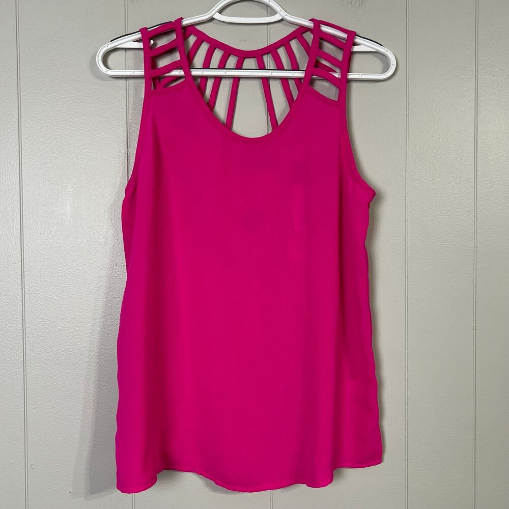 Fuchsia Caged Strap Blouse Women’s M Skies Are Blue NWT Stitch Fix